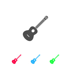 Acoustic guitar icon flat