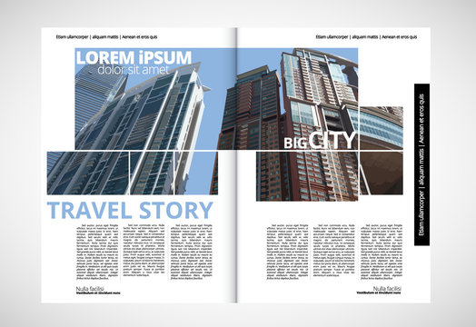 Printing magazine, brochure layout easy to editable