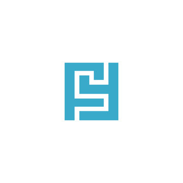 Initial letter fy or yf logo vector design template