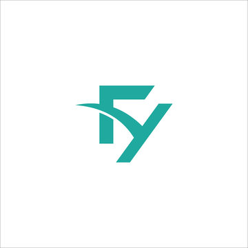 Initial letter fy or yf logo vector design template