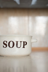 bowl for soup in a kitchen