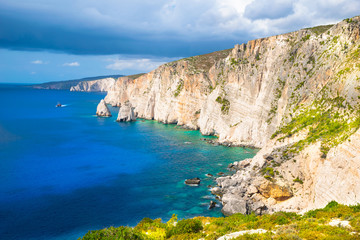 Fototapeta na wymiar Beautiful view of Plakaki Rocks - Agalas - Zakynthos, Ionian Islands - Greece