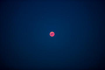 Vollmond, Blutmond, Mitternacht, Sterne, 