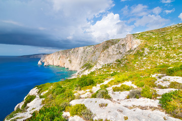 Fototapeta na wymiar Beautiful view of Plakaki Rocks - Agalas - Zakynthos, Ionian Islands - Greece
