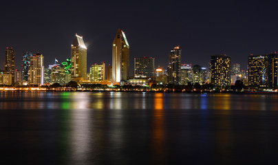 At night Downtown San Diego the eighth largest city in the United States, downtown San Diego serves...