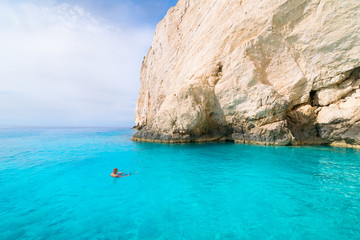 White Beach near the famous Navagio Beach - Zakynthos, Ionian Islands - Greece