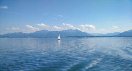 Chiemsee with Alps, Bavaria / Germany