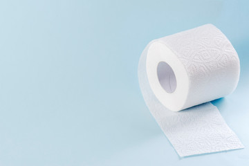Roll Of Toilet Paper Isolated On White Background