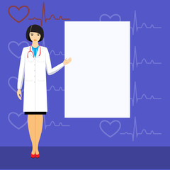 Blank medical whiteboard