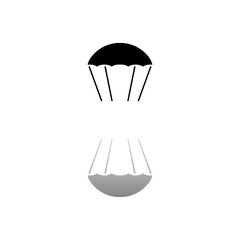 Fototapeta na wymiar Parachute icon flat