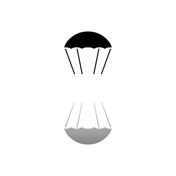 Parachute icon flat