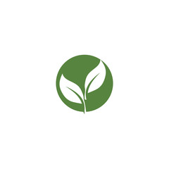 Green garden green leaf Logo Template