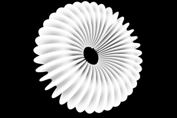 3d rendered white abstract flower