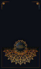 Modern luxury ornamental mandala background with arabesque pattern arabic
 islamic east style.decorative mandala for print, poster,cover, brochure, flyer, banner
