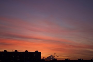 Fototapeta premium sunset over the city