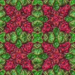 3d effect - abstract green red fractal graphic