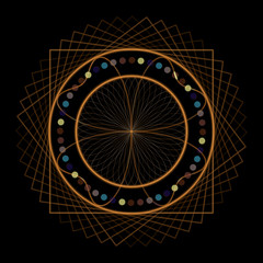 abstract circle square fractal graphic