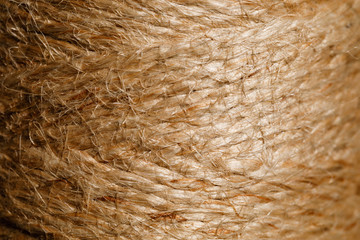 rope harness hemp skein close-up background threads