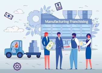 Manufacturing Franchising, Men Shaking Hands.