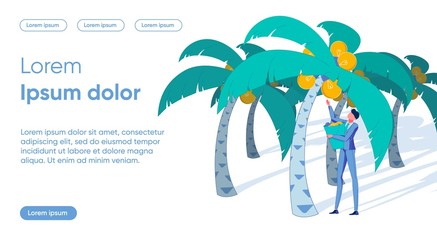 Businessman Collecting Profit from Creative Ideas.