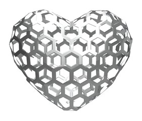 3d illustration of the art heart
