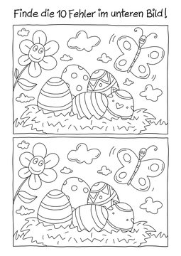 R&auml;tselbild, Fehlerbild Ostern