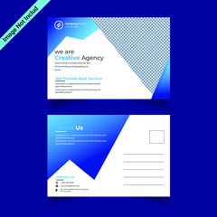 modern creative design agency postcard design