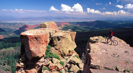 Mountain biker, Brian Head, Utah