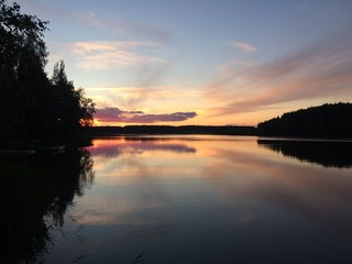 water, sky, landscape, nature, lake, blue, summer, cloud, reflection, green, view, scene, scenic, forest, tranquil, tree, season, beautiful, day, sunlight, environment, idyllic, calm, outdoor