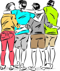 friendship concept friends vector illustration