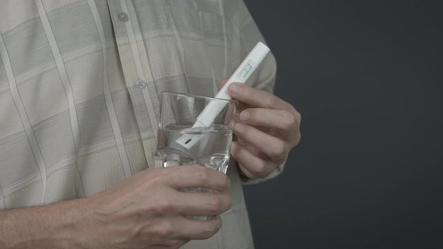 TDS check. The man the water.