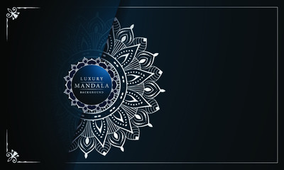 Luxury mandala background with arabesque pattern arabic islamic east style for Wedding card, book cover.
