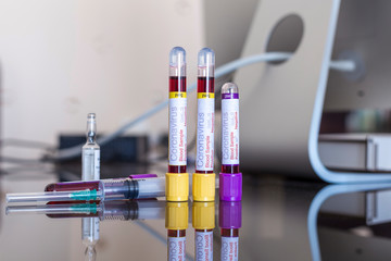 Blood tubes used in vaccine studies