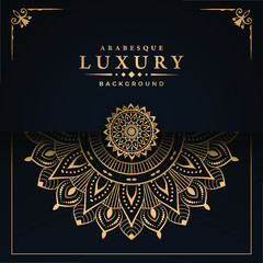 Luxury mandala background with arabesque pattern arabic islamic east style for Wedding card, book cover.
