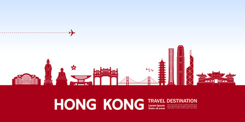 Hong Kong travel destination grand vector illustration.  © Creative_Bringer