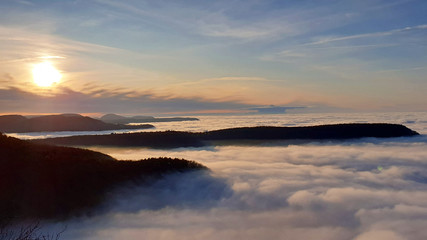 Bodennebel auf der Schwäbischen Alb
