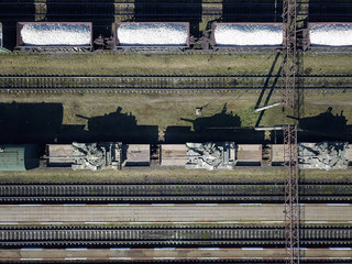 The train transports tanks