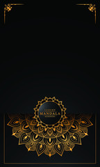 Luxury mandala background with arabesque pattern arabic islamic east style for Wedding card, book cover.
