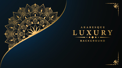 Luxury mandala background with arabesque pattern arabic islamic east style for Wedding card, book cover.

