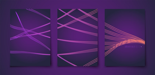 Beautiful golden lines soft background, great design for any purposes .luxury soft dark violet background with yellow abstract geometric lines. brochure vector design.