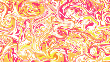 Marble liquid paint texture. Flowing warm colors abstract illustration