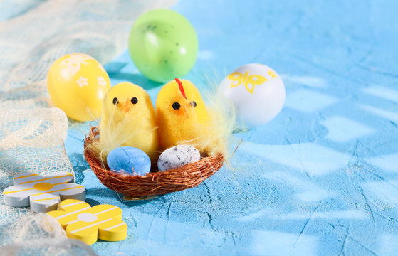 easter chicken and eggs