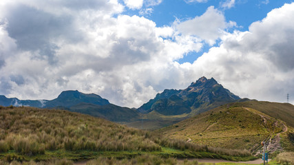 mountain landscape with blue sky