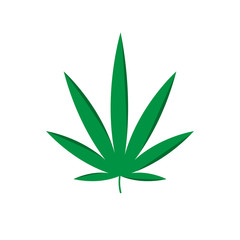 marijuana leaf flat icon, vector illustration