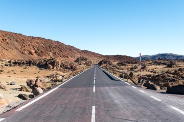 Rugged and surreal landscape close to Mount Teide