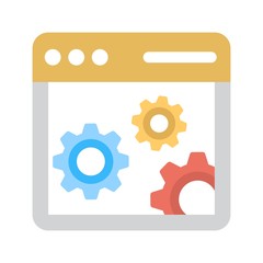 Web settings Icon. Web page preferences sign.