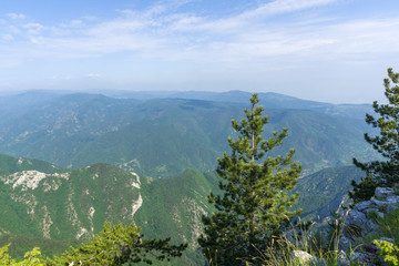 Obraz premium Panorama fron The Red Wall Peak at Rhodopes, Bulgaria