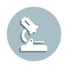 Fototapeta premium Microscope badge icon. Simple glyph, flat vector of blood donation icons for ui and ux, website or mobile application