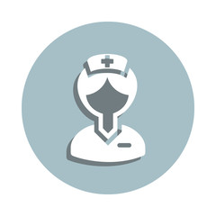 Nurse badge icon. Simple glyph, flat vector of blood donation icons for ui and ux, website or mobile application