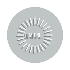 loading the sun rays badge icon. Simple glyph, flat vector of Loader icons for ui and ux, website or mobile application